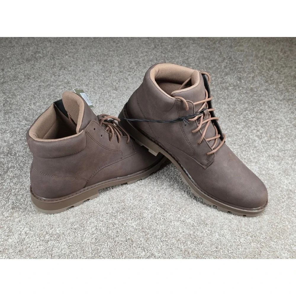 Goodfellow & Co Maynard Brown Men's Lace Up Boots Size 13 Memory Foam 098004297